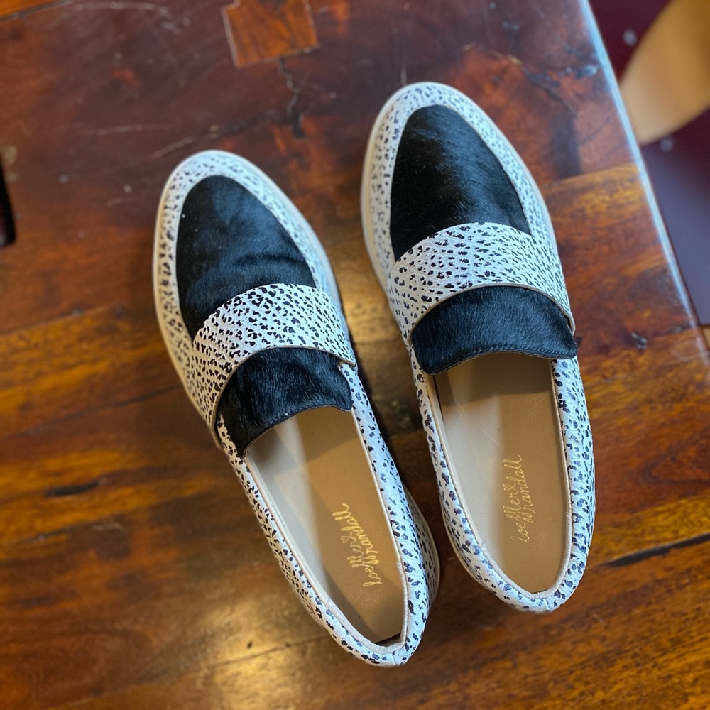 Loeffler Randall Cow Hair, Cheetah Print Skater Shoe/ Loafer